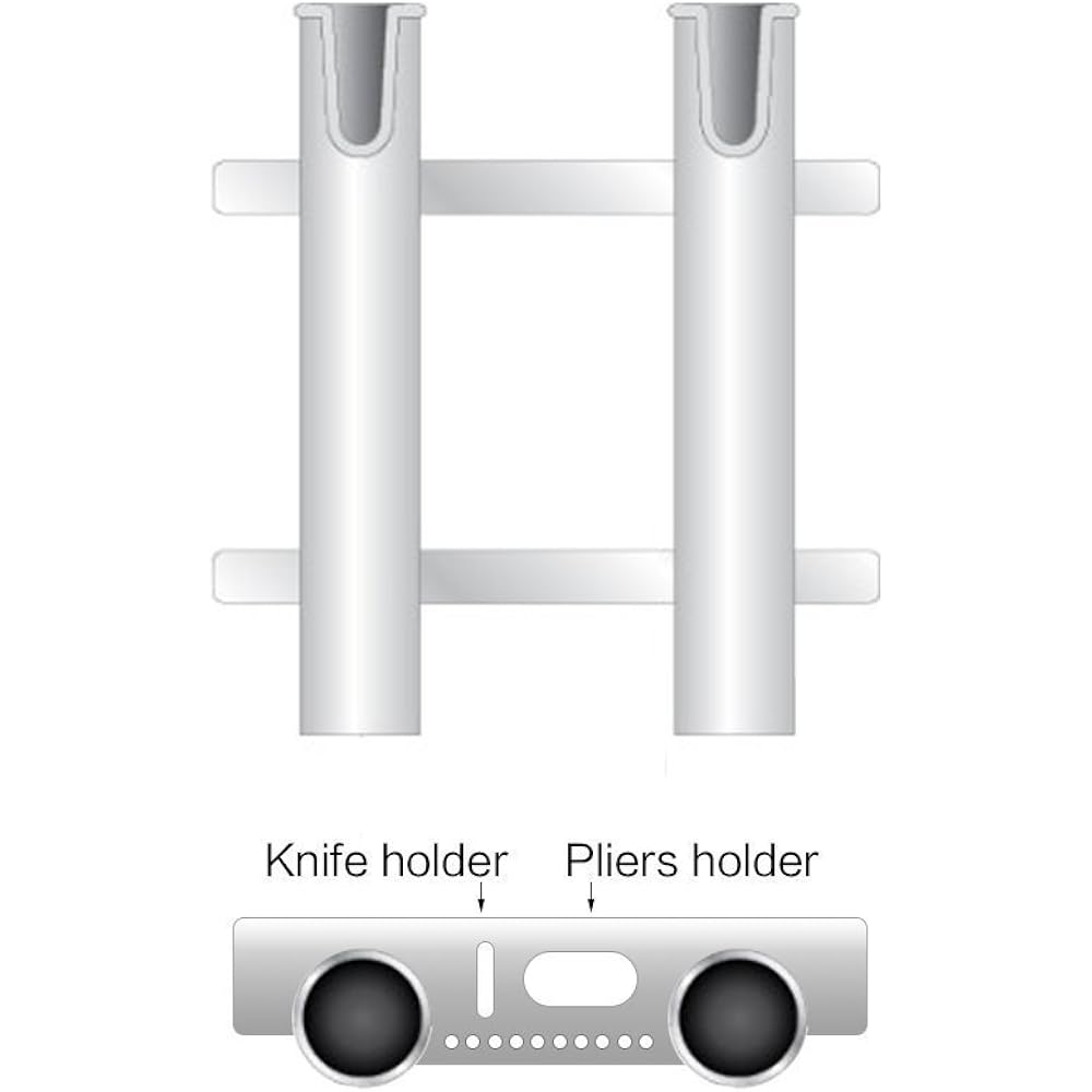[mikan] 3 row rod holder set of 2 fishing rod holder fishing rod holder with mounting screws