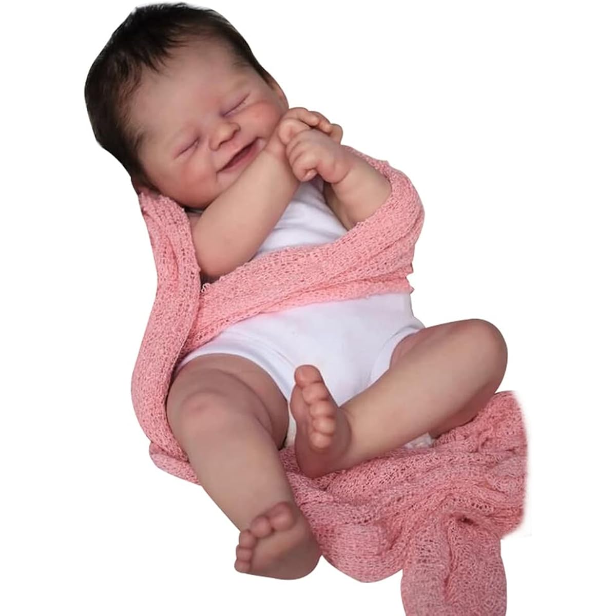 Lonian 19 Inch 48cm Newborn Baby Doll Reborn Sleeping Baby Lifelike Soft Touch Kids Toy for Gift