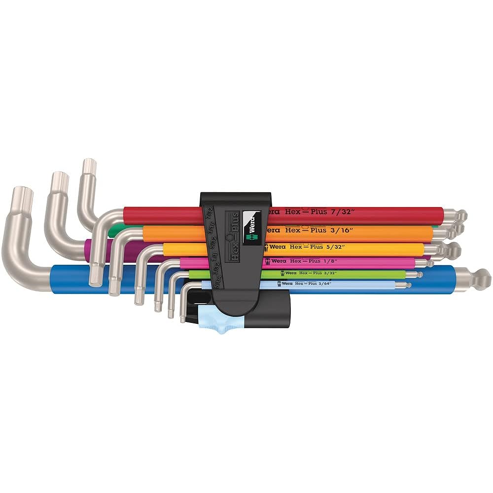 Wera 05073544001 | Stainless steel L-type wrench set boxed 3950/9 SB multi-color 9-piece set [Japan regular import product]
