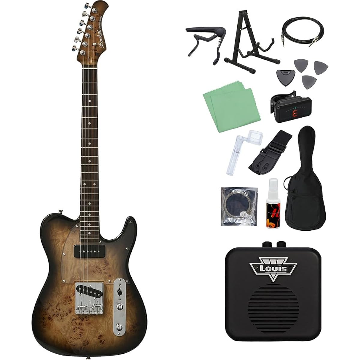 Bacchus TACTICS-BP/R BK-B Electric Guitar Beginner 14-piece Set [With Mini Amplifier] Universe Series Bacchus