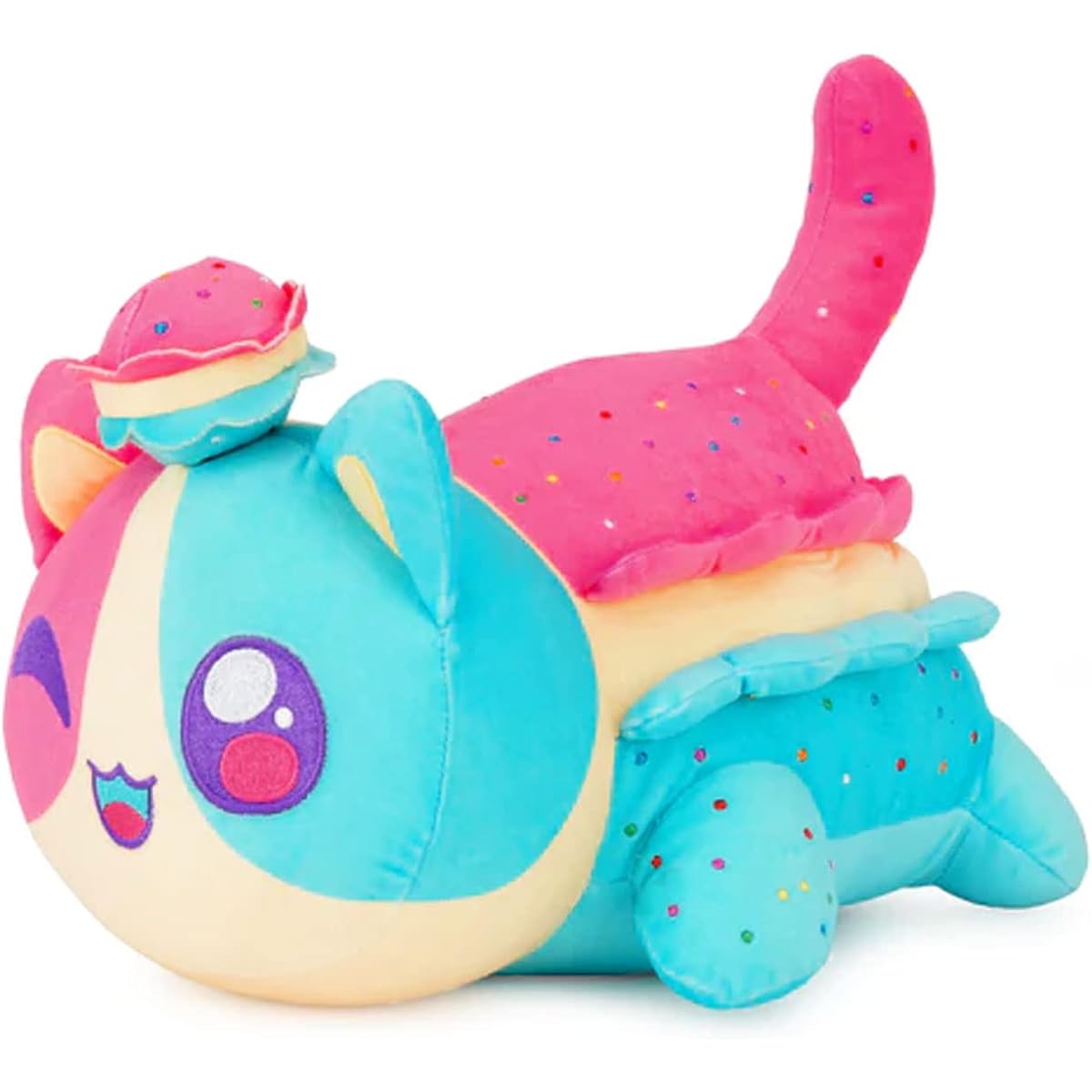 REMUFO Cute Cat Plush Toy, Cute Cat Figure Stuffed Animal, Great Gift for Kids, Christmas, Fans