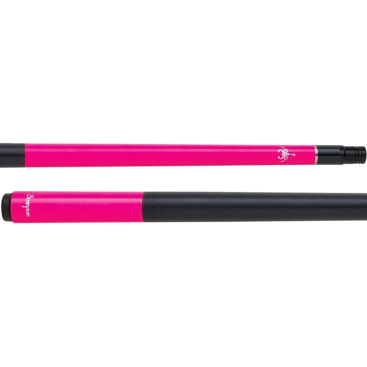 Scorpion Cues Transfer Design Pool Cue Hot Pink and Black Weight: 20 oz.