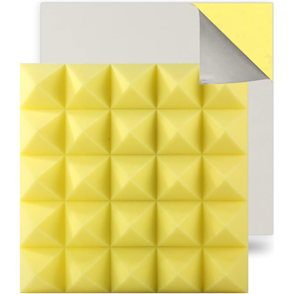 Acoustic Foam Panels with Adhesive, Fireproof Soundproof Foam Noise Cancelling Foam for Cinema KTV Soundproofing Treatment (F 50*50*8CM) (C 50*50*8CM)