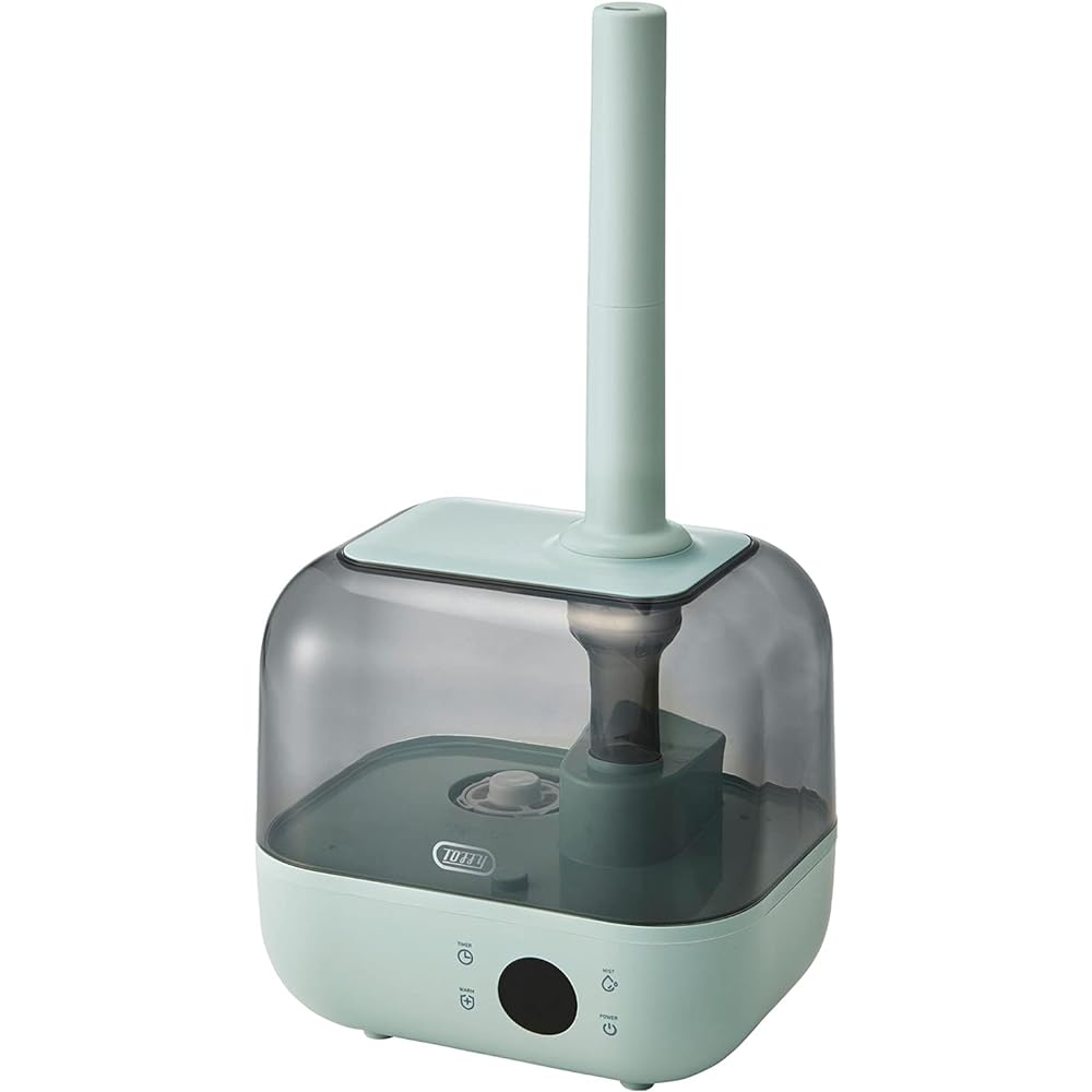 [Toffy] Antibacterial hybrid aroma humidifier <4.7L> HF08 (Pale Aqua) Top water supply type, long-term humidification, long nozzle, automatic humidity control function, with timer, compatible with aroma oil and aroma water, antibacterial treatment HF08-P