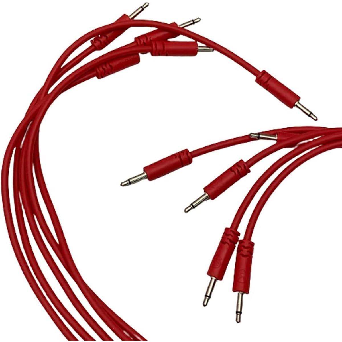 Luigi's Modular Supply Spaghetti Urarack Patch Cables - 5 Pack Red Cables 36" (90cm)