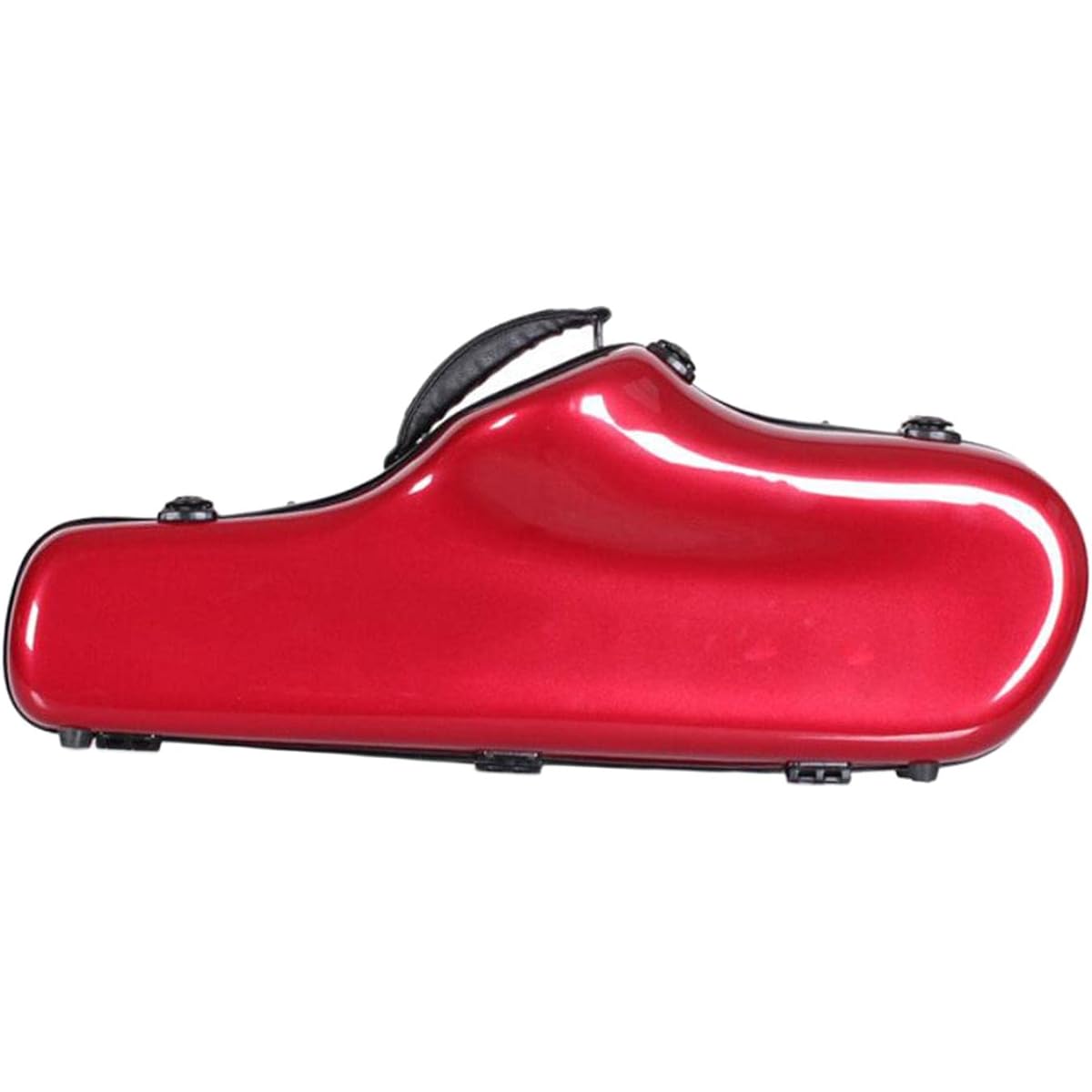 LOL-FUN Portable Alto Saxophone Gig Bag with Detachable Strap, Carrying Bag, Hard Case for Saxophone, Red