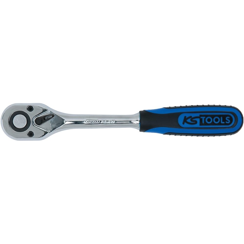 KS TOOLS 1/2" CHROMEplus Reversible Ratchet 72 teeth plactic handle 918.1290