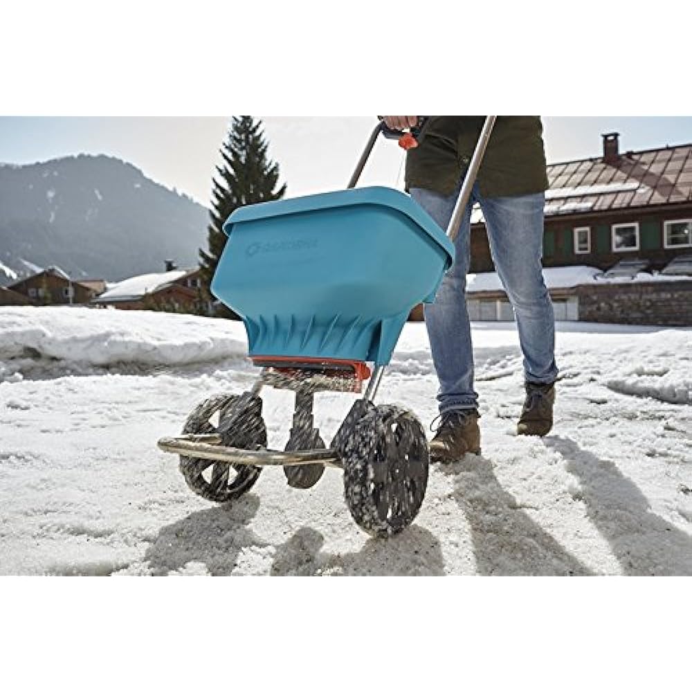 GARDENA Spreader XL Size Capacity 18L Spreading Width 1.5m to 6m [For Spreading Snow Melting Agents, Fertilizers, and Sand] [Perfect for Even Spreading] [German Gardening Brand] 436-20