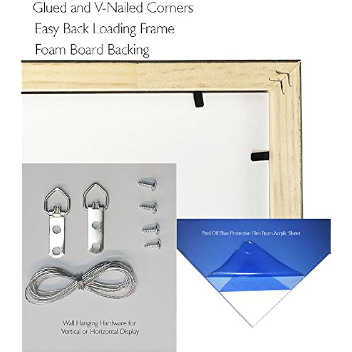 Poster Palooza Frame for 20x27 Jigsaw Puzzle - Wood Gold Bronze Puzzle Frame with Mat (White) Made to Display 20x27 Inch Puzzles, Includes UV Acrylic and Hanging Hardware