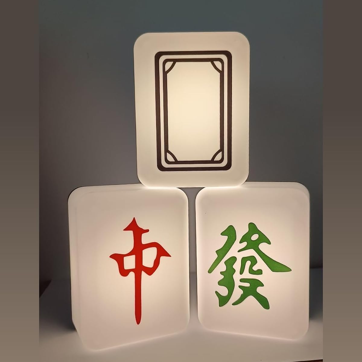 Mahjong Night Light,Mahjong Goods,USB Rechargeable Led Night Lamp Room Layout Tool Mahjong Modeling Small Light for Home Indoor Bedroom Decoration (Dai Sanyuan)