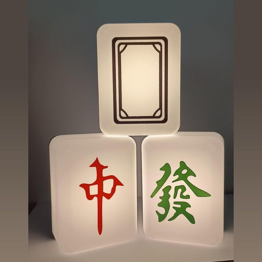 Mahjong Night Light,Mahjong Goods,USB Rechargeable Led Night Lamp Room Layout Tool Mahjong Modeling Small Light for Home Indoor Bedroom Decoration (Dai Sanyuan)
