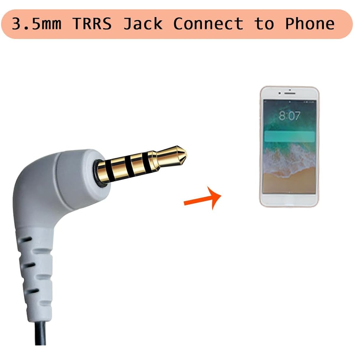 QJYTH TRS - TRRS Adapter Microphone Cable Compatible with Rode SC4 TRS Female to TRRS Male Microphone Cable