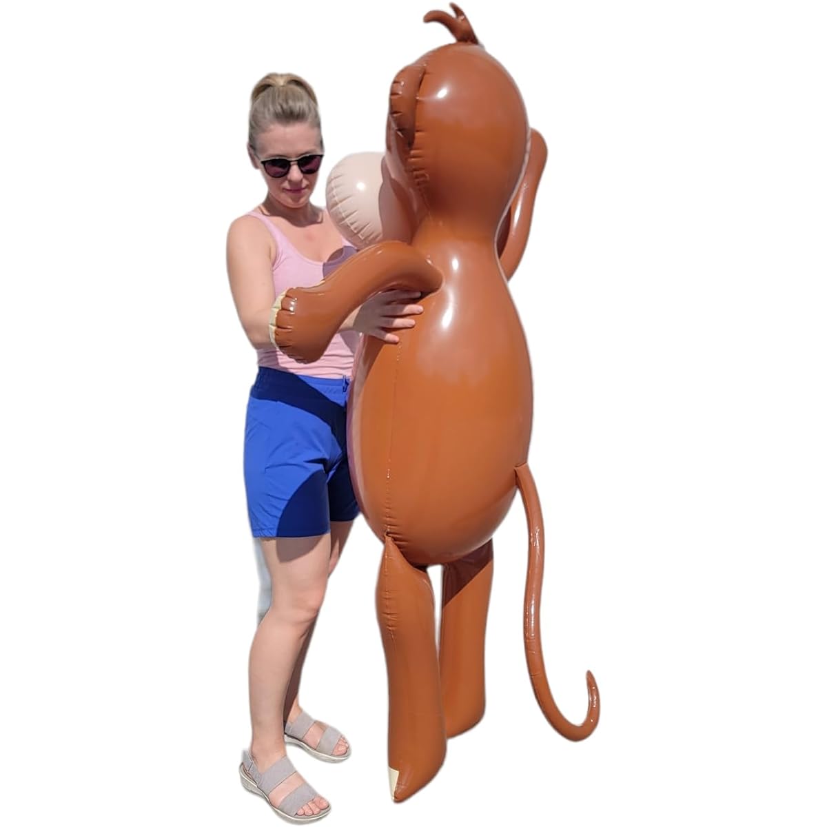 Giant 65" (5+ Feet) Tall Inflatable Monkey (Vinyl) Fun Jungle Animal Safari African Tropical Birthday Party Decorations! (1 Pack)