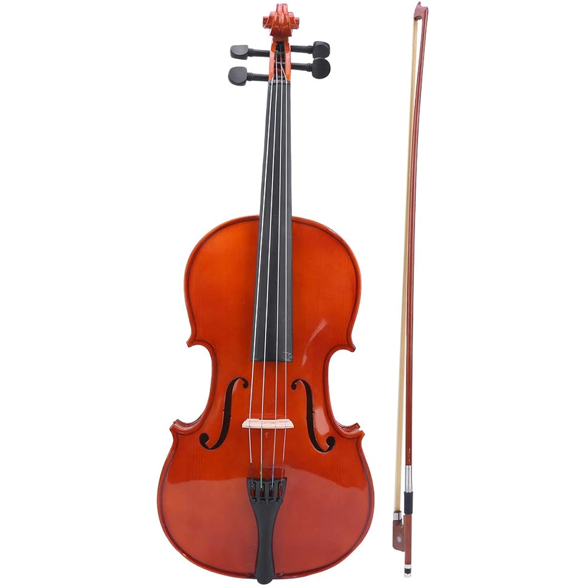 Viola 16 Inch Natural Color Spruce Viola with Bow Bridge Rosin Case for Music Lovers String Instrument