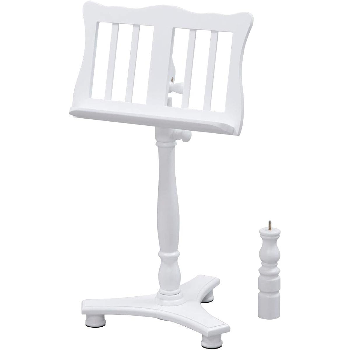 Kiktani Music Stand Wooden Height Adjustment 830~1,150mm (580mm) FS-0601S WHT