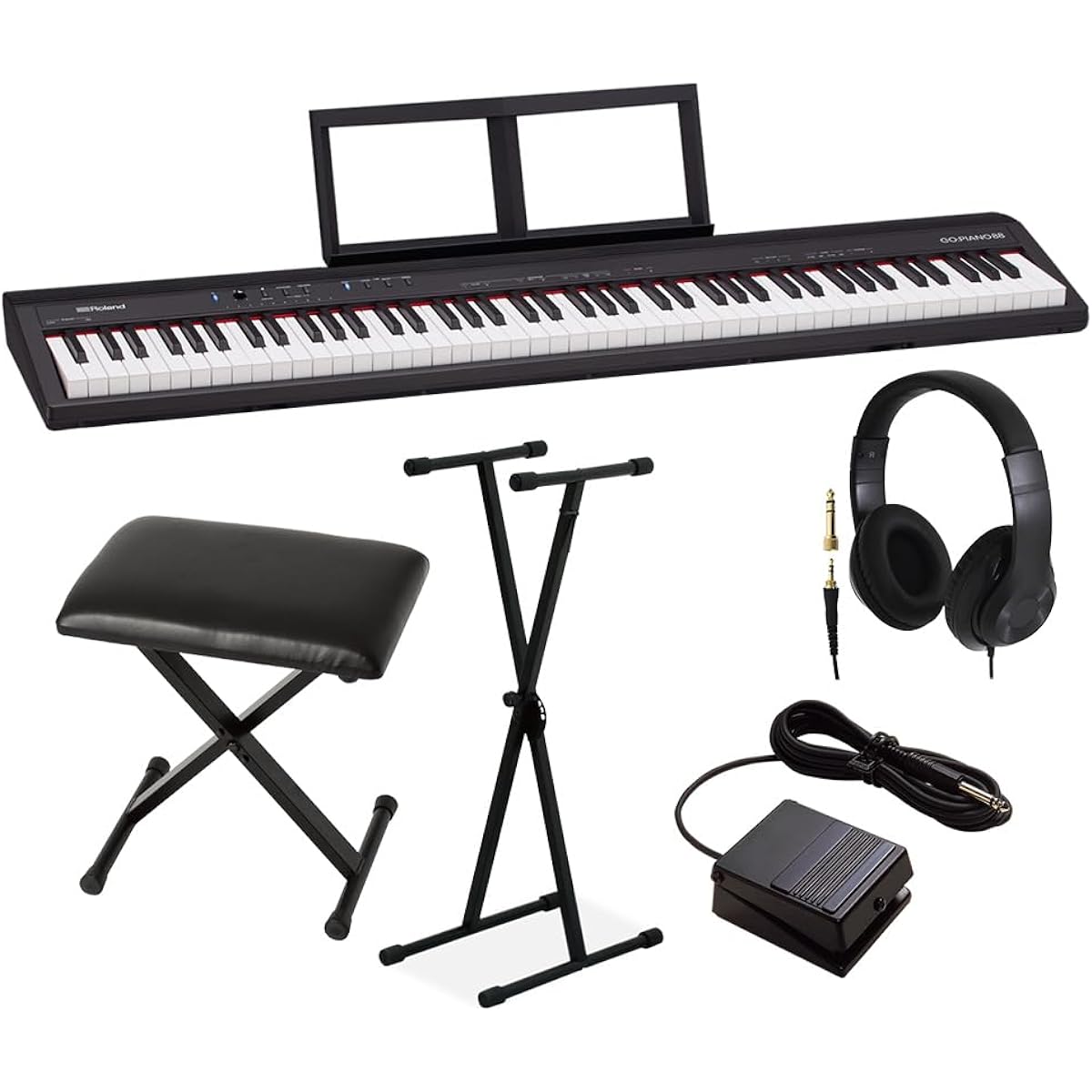 Roland GO-88P 88 Keyboard X Stand/X Chair/Headphone Set Roland Keyboard