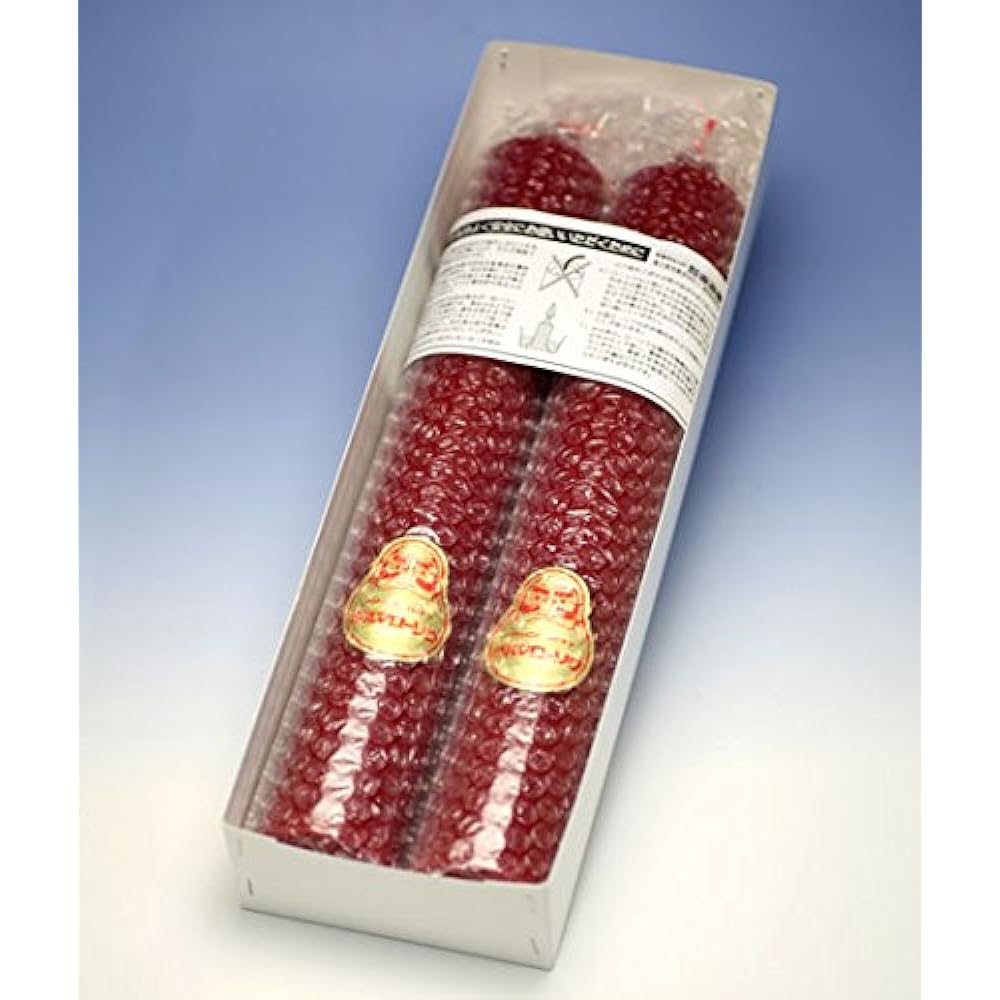 Shu Daruma Candle No. 200/2 Burning Time Approximately 70 Hours 1500g Made in Japan (Red Candle)