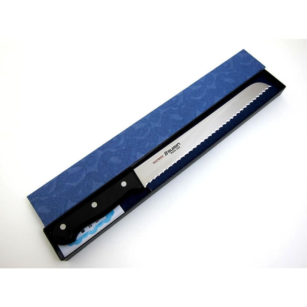 Authentic Sakai knife dotcom "Suishin SUISIN INOX Western knife series" [INOX steel] Bread cutting 250mm