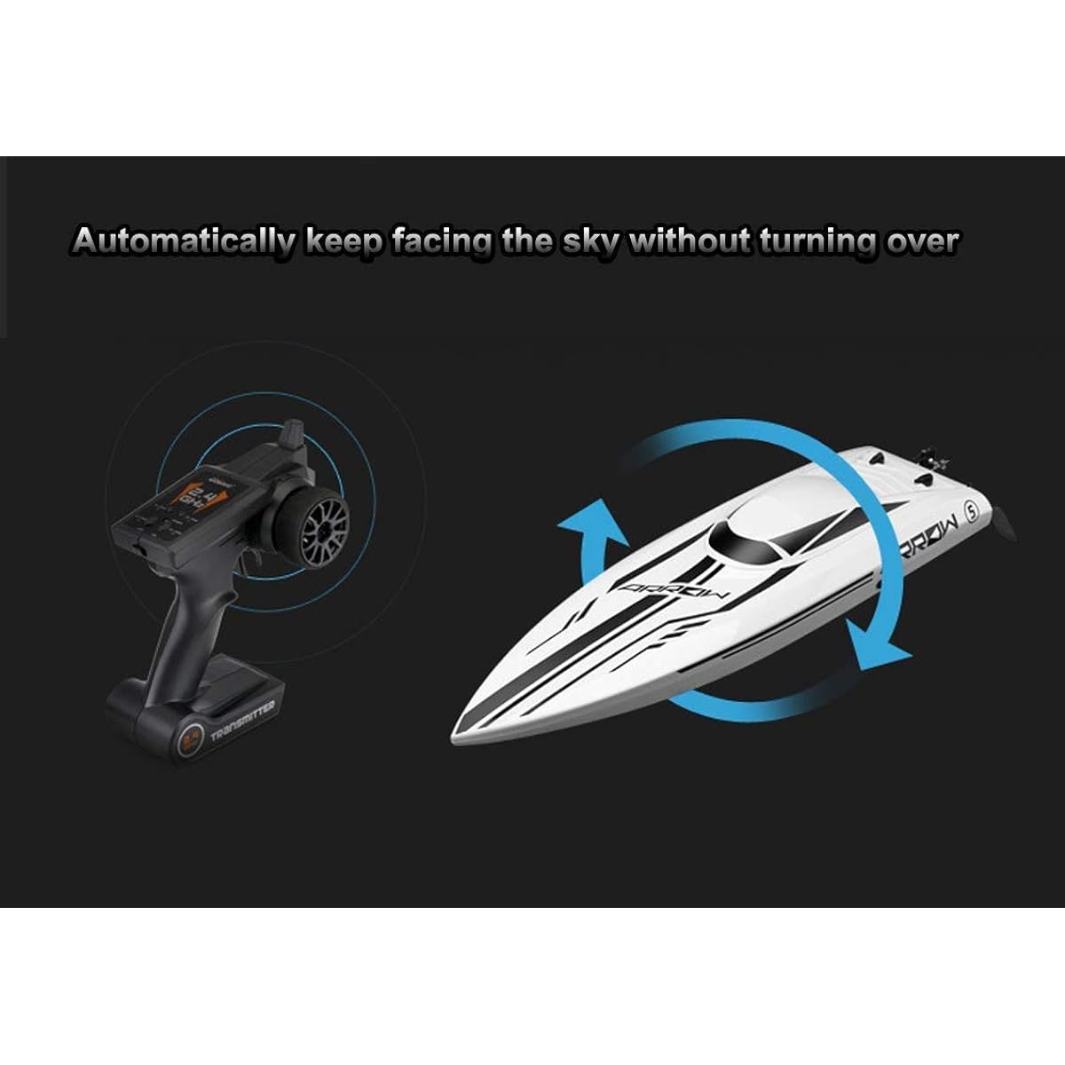 SOWOFA 2.4Ghz RC Boat 25.2inch Oversized Hull Max Speed 50km+ Brushless Motor Power Enough Water Cooling Full Control Remote Control Speed Boat Watercraft for Teens Adults