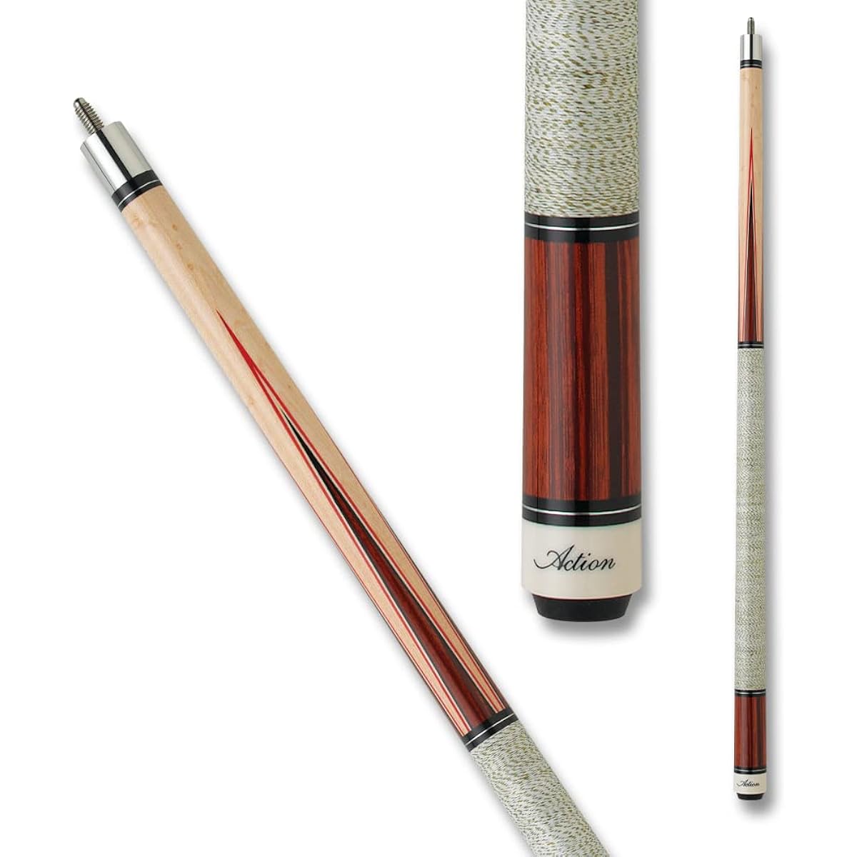 Action Inlay Billiard Cue Stick Blonde Cocobolo Point