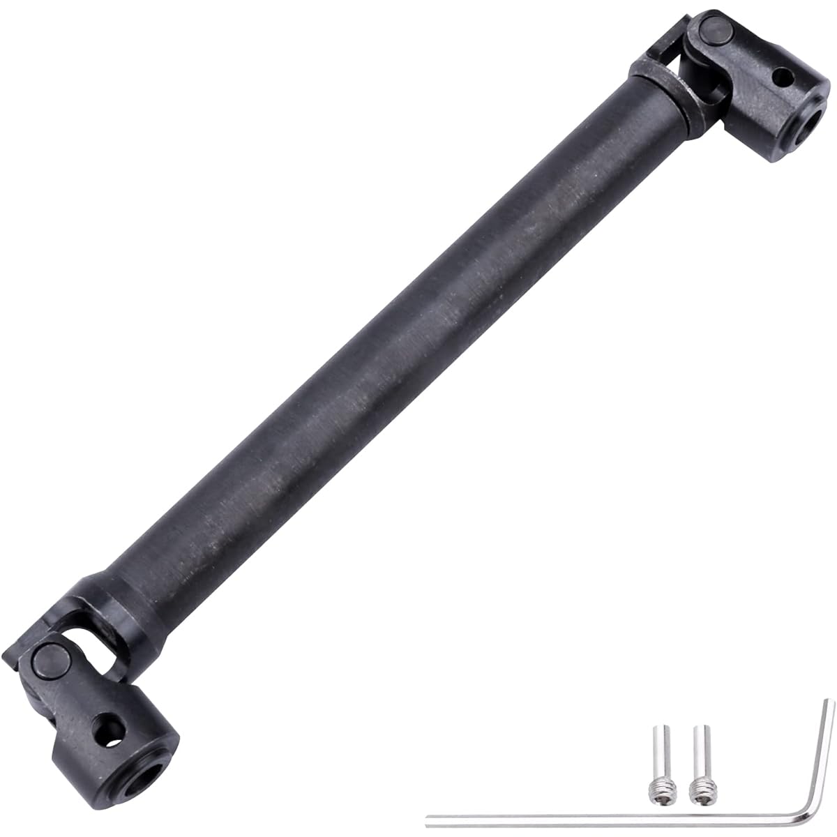 FriHobby Spline Steel Universal Drive Shaft Drive Shaft CVD Axle Shaft 1/10 Scale RC Crawler Car Upgrade Replacement for Traxxas Axial Tamiya RC4WD Redcat Racing (Length 135-220mm)