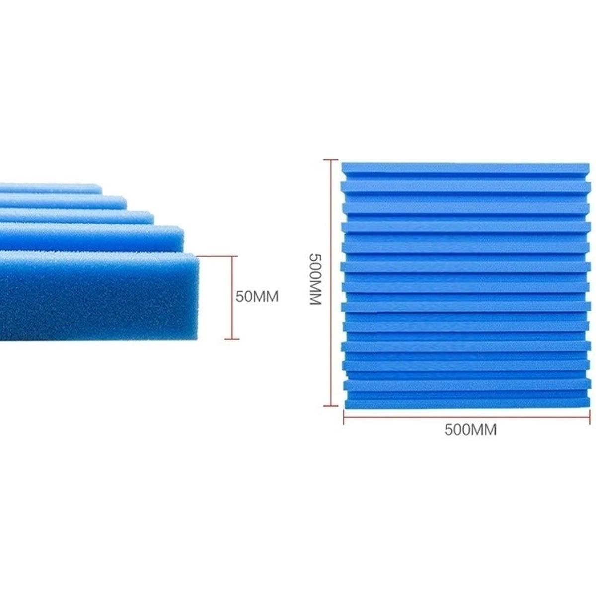 Anti-Noise Drum Room Acoustic Panel Square Stripe Sound Absorbing Cotton Office Conference Room Soundproofing Foam Home Supplies (Black)