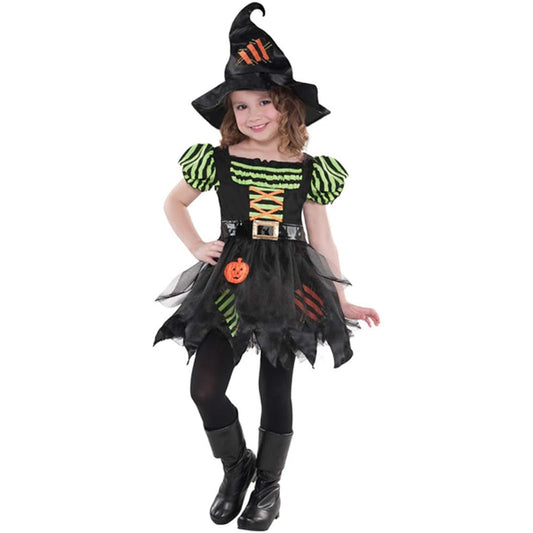(Medium (8-10)) - Juniors Pumpkin Patch Witch Costume