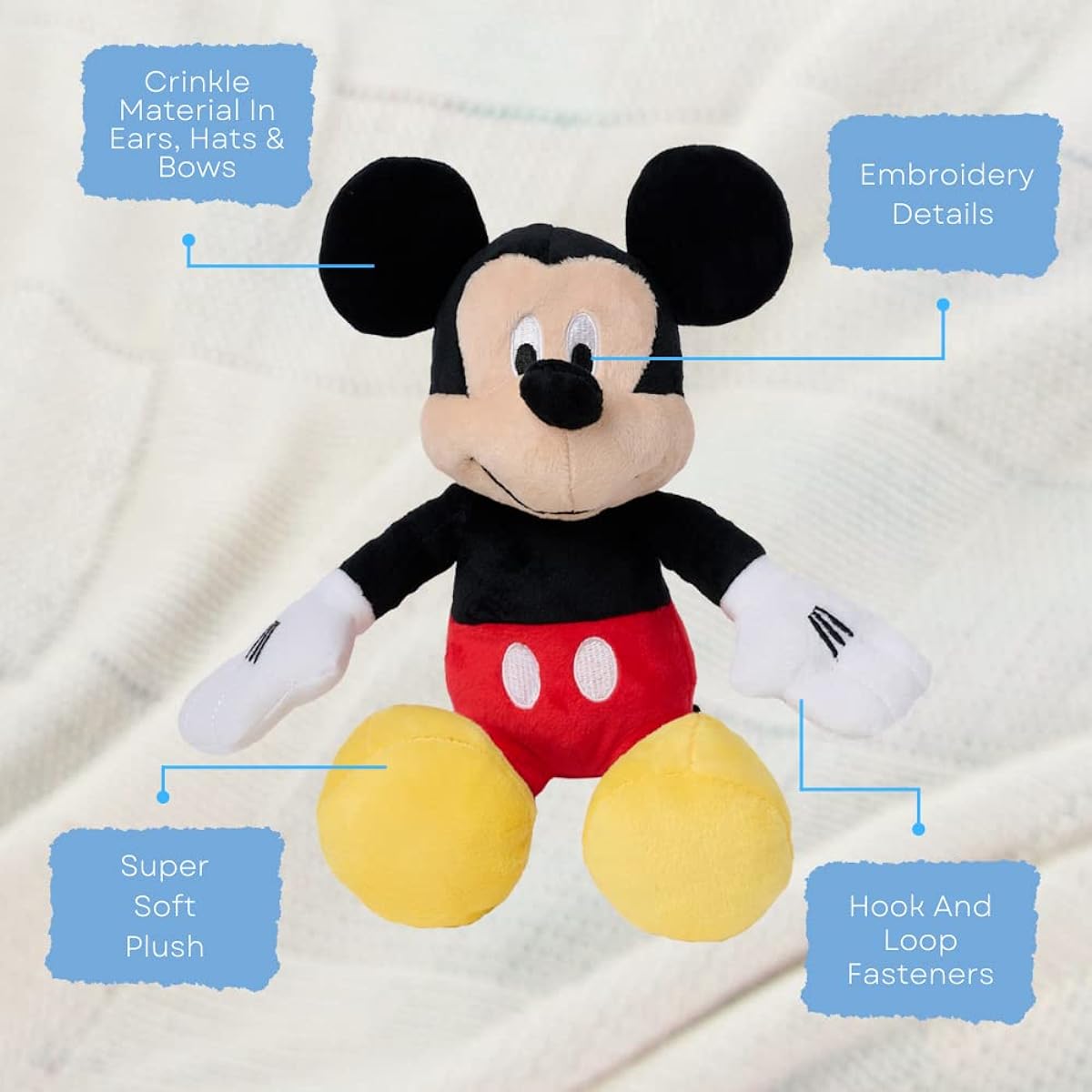 KIDS PREFERRED Disney Friends 6 Pack Plush Set with Zippered Hands