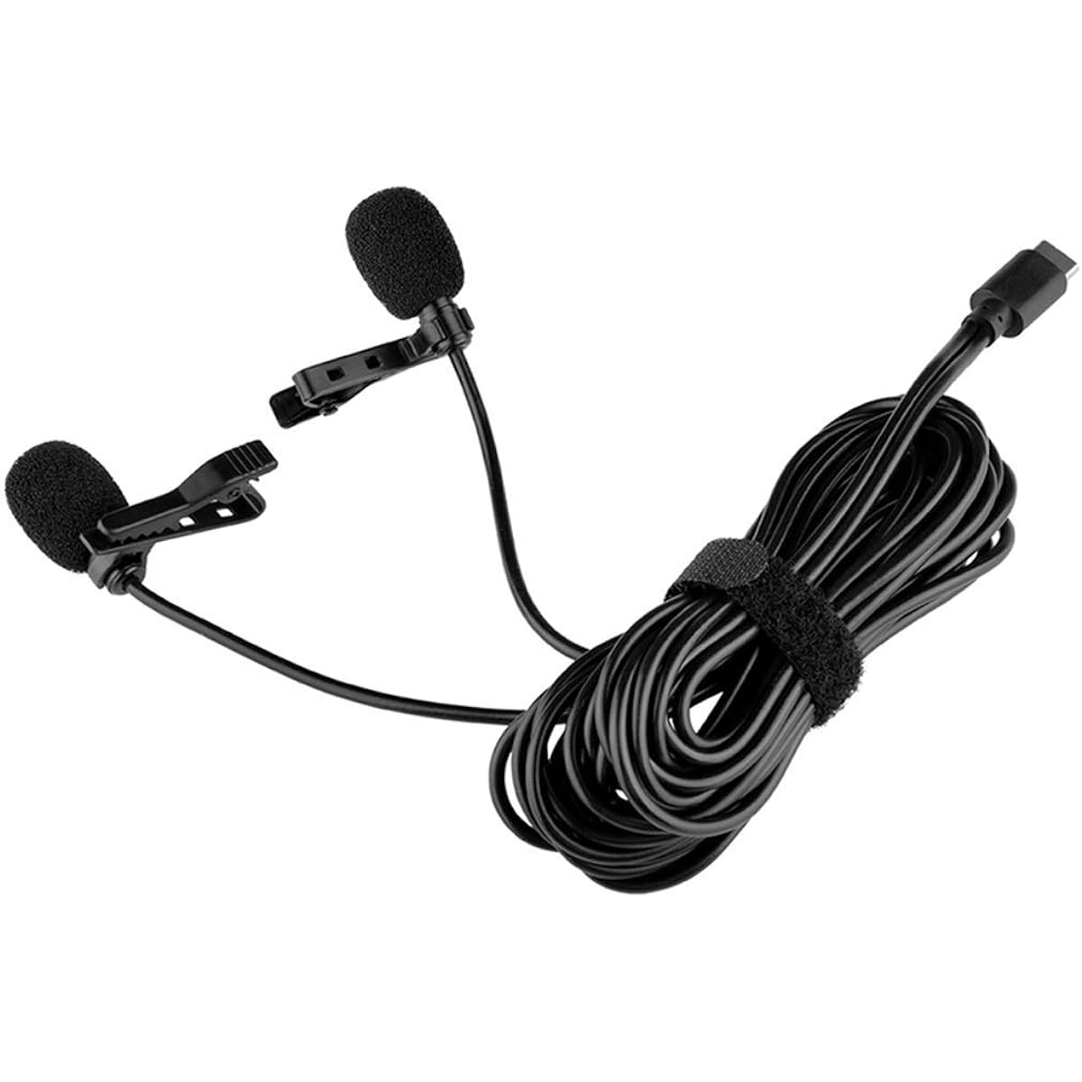 Dual Lavalier Microphone Omnidirectional Digital Clip-on Lapel Microphone Usb Type-C for Smartphone Vocal Microphone