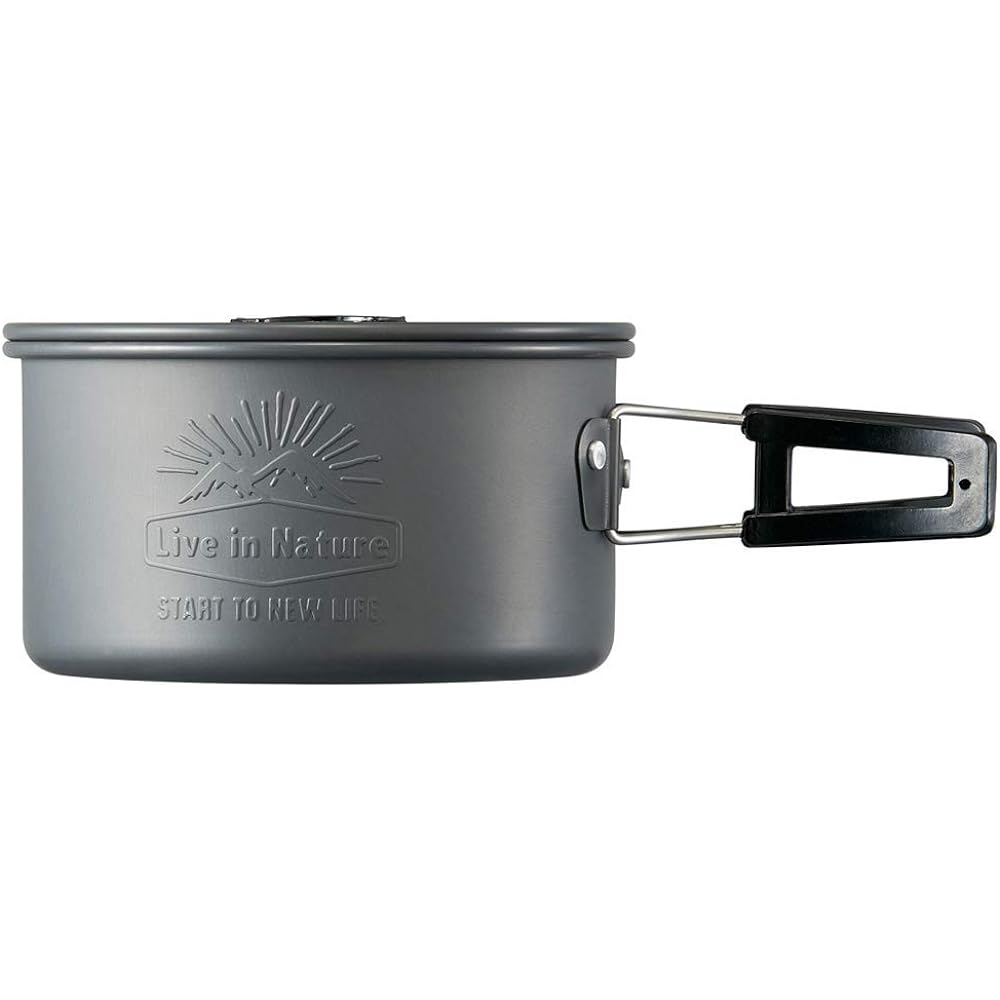 Skater Outdoor Aluminum Pot with Lid 16cm Folding Handle LIVENATURE AN17
