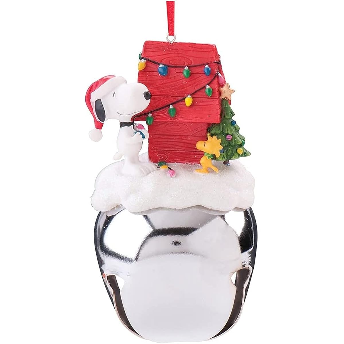 Roman Inc. Peanuts Snoopy and Woodstock Jingle Bell Christmas Ornament