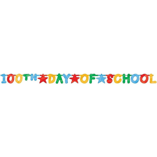 100th Day of School Large Foil Letter Banner