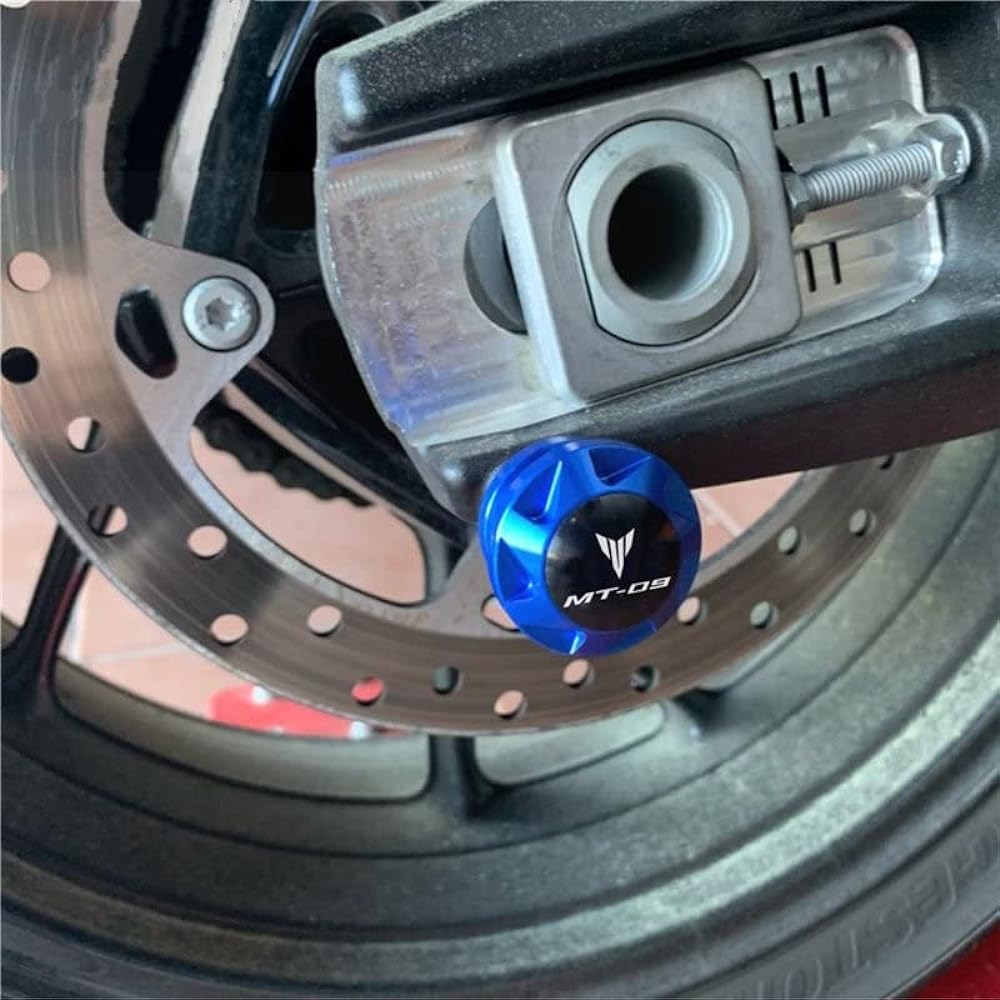 Swing Arm Spool Stand Screw Slider Motorcycle M6CNC Aluminum Swing Arm Spool Slider Stand Screw Accessories For Ya-ma-ha MT-09 MT09 MT 09 Tracer 2015-2017 (Color : Blue)