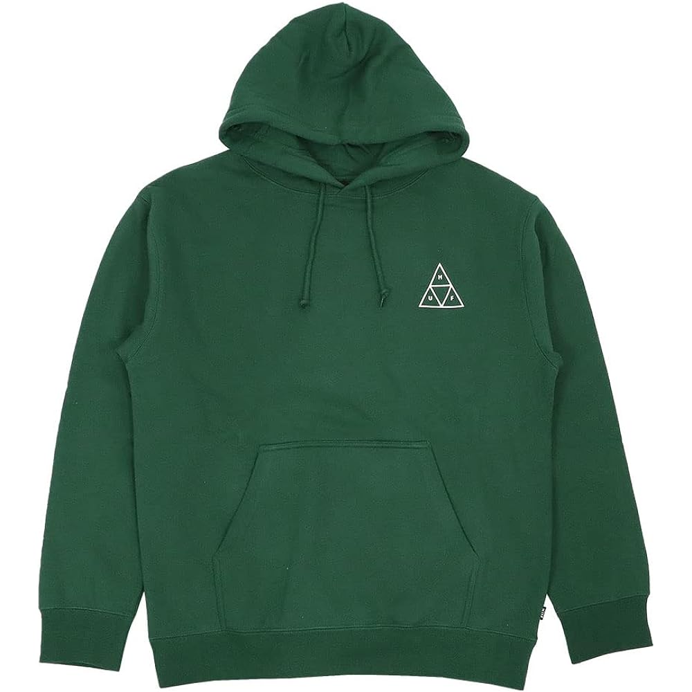 [Huff] Hoodie Men's ESSENTIALS TT P/O HOODIE Triple Triangle Logo Skater Heavy Sweat Tops Long Sleeve Autumn/Winter [Parallel Import]