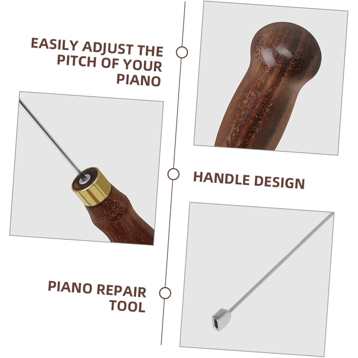 SWOOMEY Keyboard Tool 1 Set Piano Tuning Tool Repair Tool Wooden Efficient