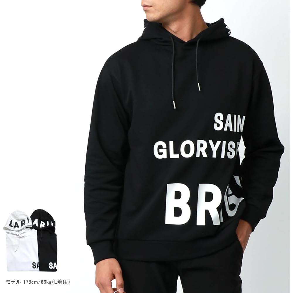 [Bikestar] Hoodie Men's Logo Print Pullover