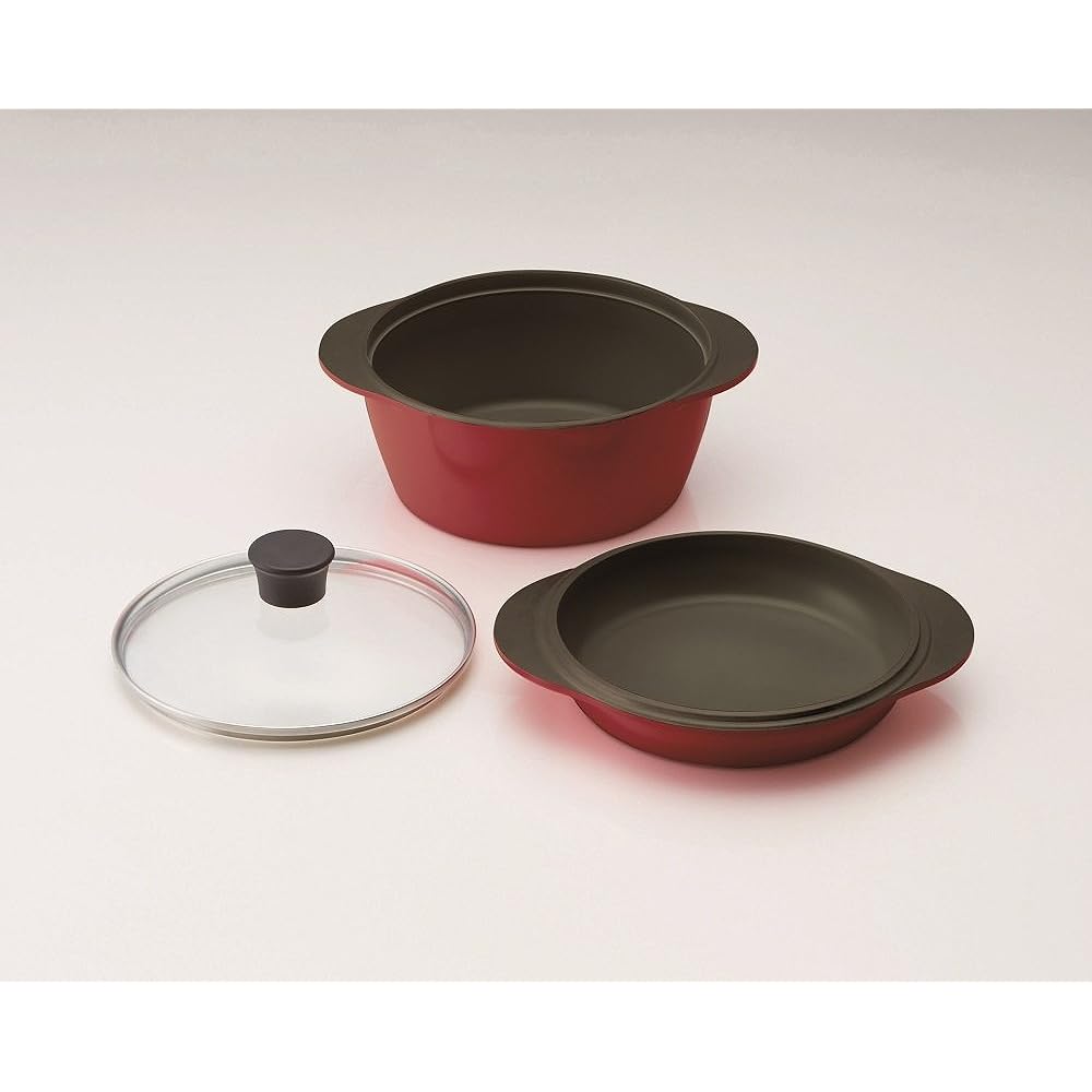 Skater Waterless All-Purpose Pot, 3-Piece Set, Uses the Moisture in Food to Bring Out the Flavor, All-Purpose Waterless Cooking Pot, Aluminum Pot ANWP1