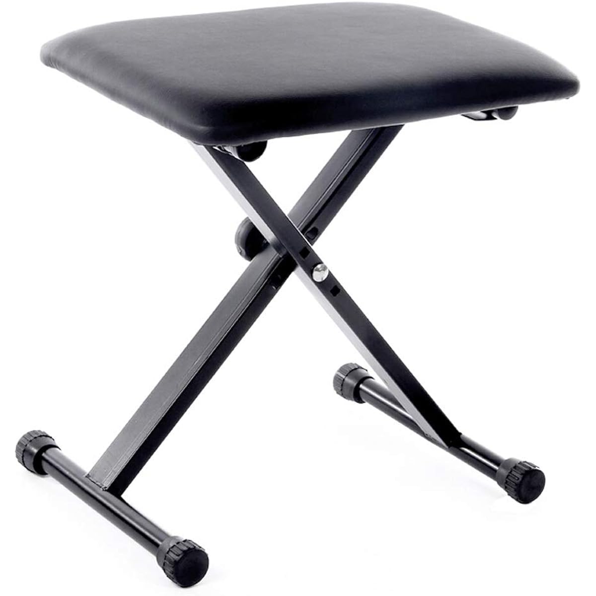 Musical Instrument Stool Guzheng Erhu Musical Instrument Universal 1-Person Keyboard Stool Adjustable Piano Stool Folding Keyboard Stool Comfortable, Stable and Versatile (Color: Black, Size: 39x30x51cm)