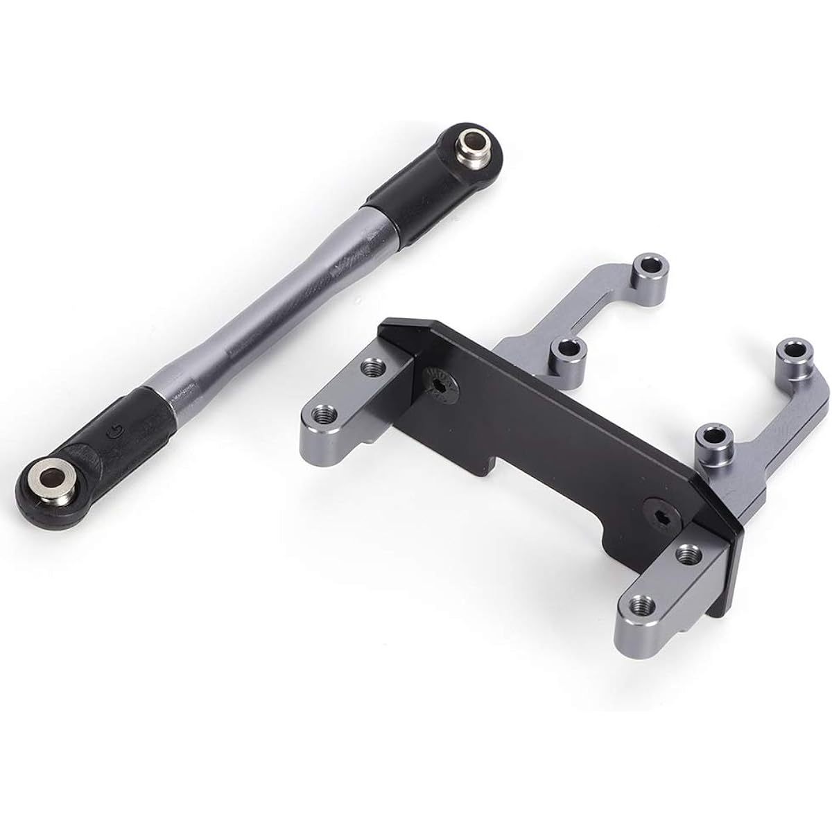 Tbest RC Car Servo Bracket Metal Beam Servo Mount Stand with Steering Link Rod Compatible with Axial SCX10 II 90046 1/10 Crawler RC Car