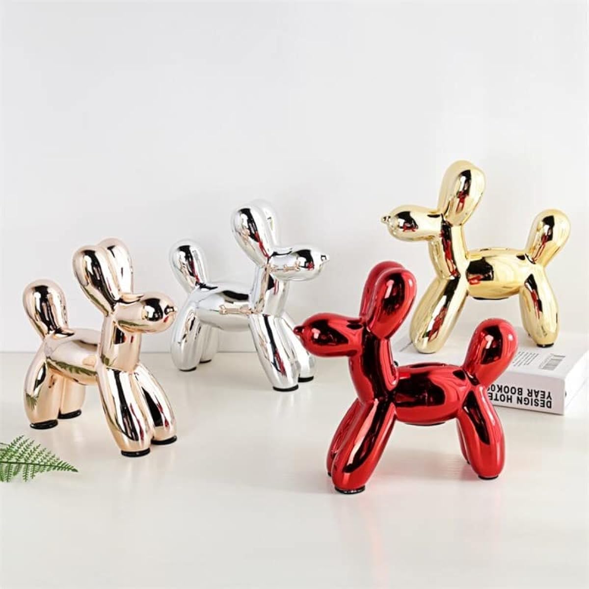 Creative Gifts International Gold Dog Balloon Animal Piggy Bank Silver 8.5" x 8.5"