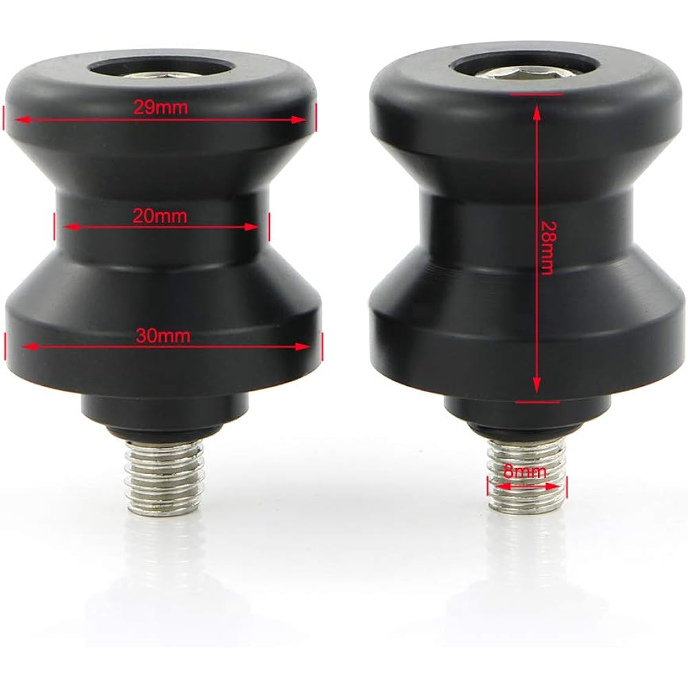 Xitomer POM Plastic Swing Arm Bobbin/Slider/Spool M8 GSX-R 600/750 / 1000 SV650 V-Strom GSR CBR600RR / 1000RR RC5 Z650 Z800 Z900 ZX-6R S1000RR