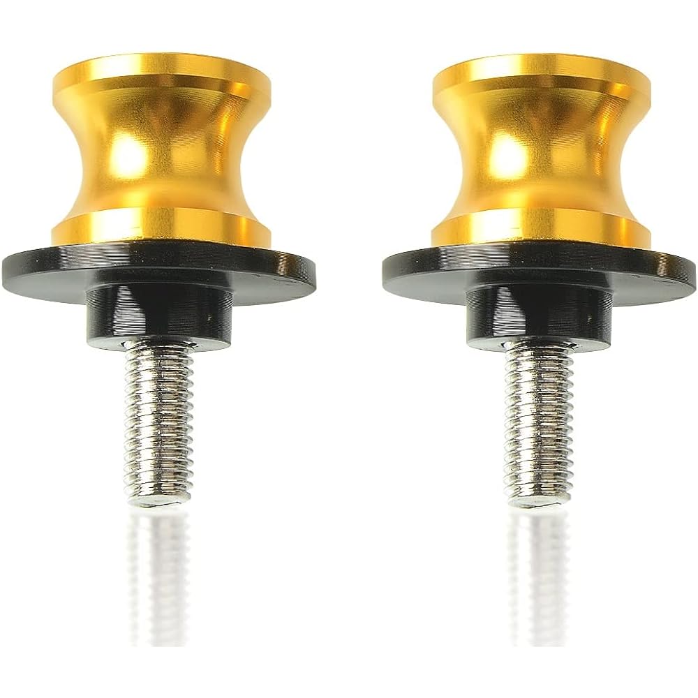 Swing Arm Spool Slider Stand Motorcycle Accessories CNC Aluminum M8 Swing Arm Spool Slider Stand Screw For Suzuki GSR 750 600 400 GSR400 GSR600 GSR750 8MM (Color : Gold)