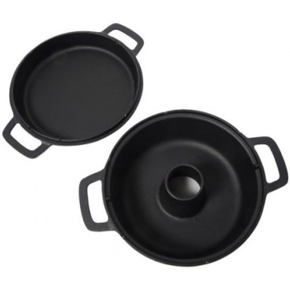 Iwachu Bread Maker, Black Baked, Inner Diameter 19.5cm, For Open Fire, Nanbu Tekki 24033, Black