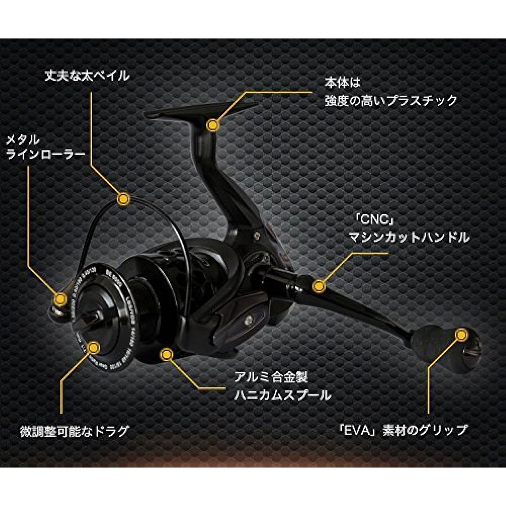 Orrudo Fishing Gear Honeycomb Spinning Reel Black 6 Ball Bearing "BE1000/2000/3000/4000/5000/6000/7000" qb010201