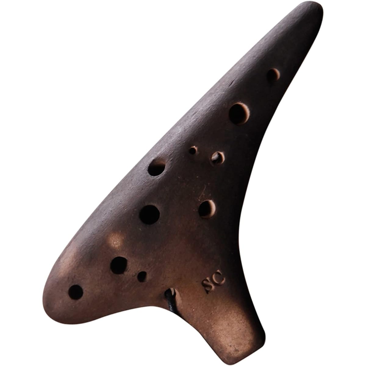 Smoked Playing Type 12 Hole Treble C Key Ocarina 12 Hole Ceramic Wind Instrument Ocarina Musical Instrument