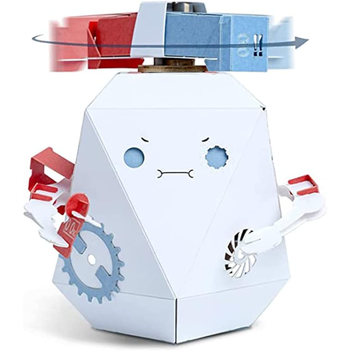 ROBOTRY Moving Paper Robot Creation Kit Learn 5 basic robot mechanisms (genius police officer, poly)