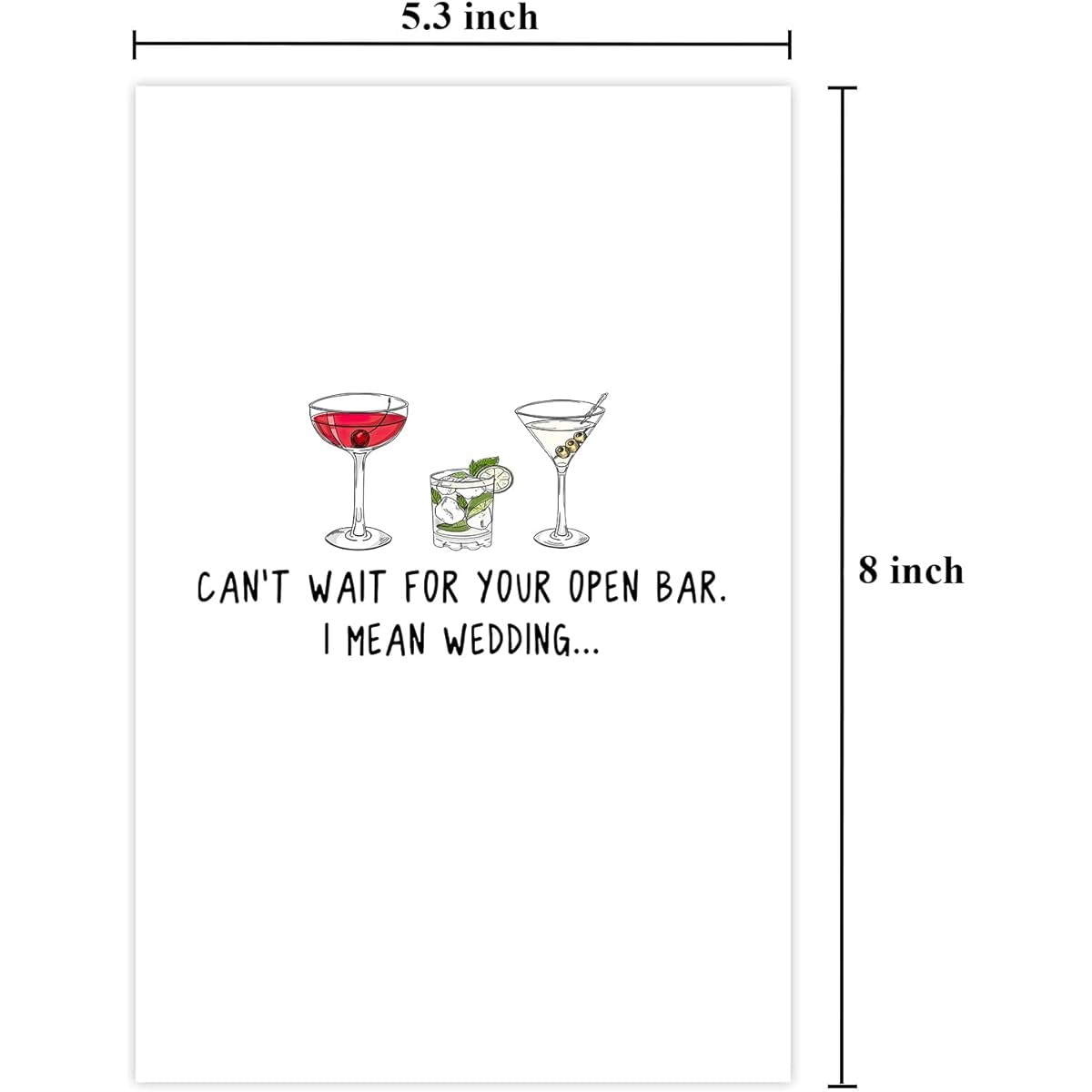 TRAMIN Funny Engagement Cards for Bride and Groom, Funny Bridal Shower Cards for Bride, Bachelorette, Couples, Wedding Shower Cards
