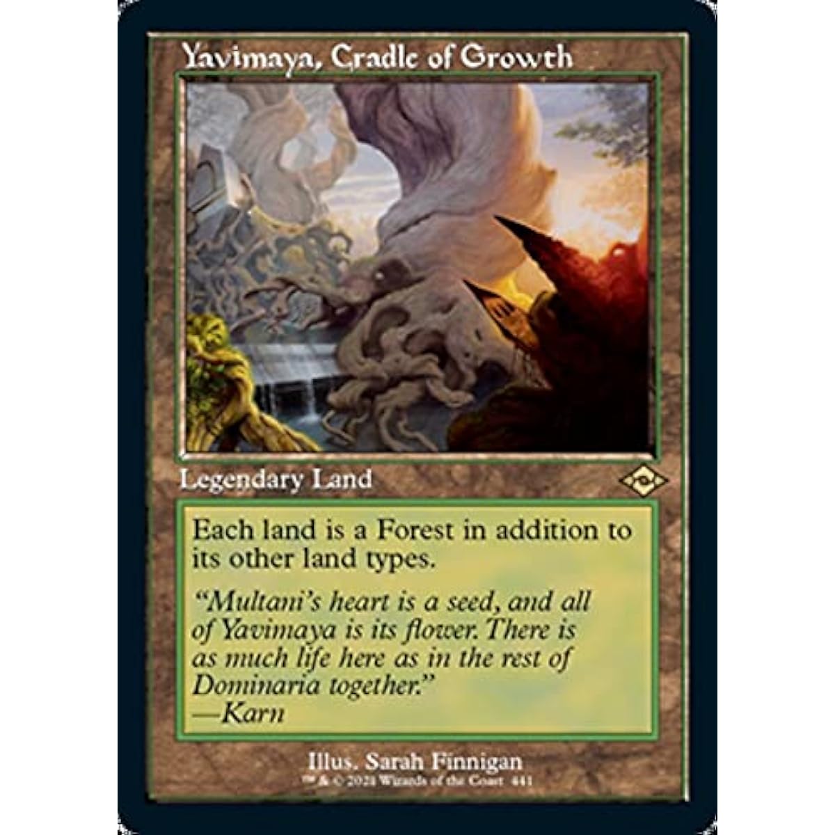 Magic: The Gathering - Yavimaya, Cradle of Growth (441) - Retro Frame - Modern Horizons 2