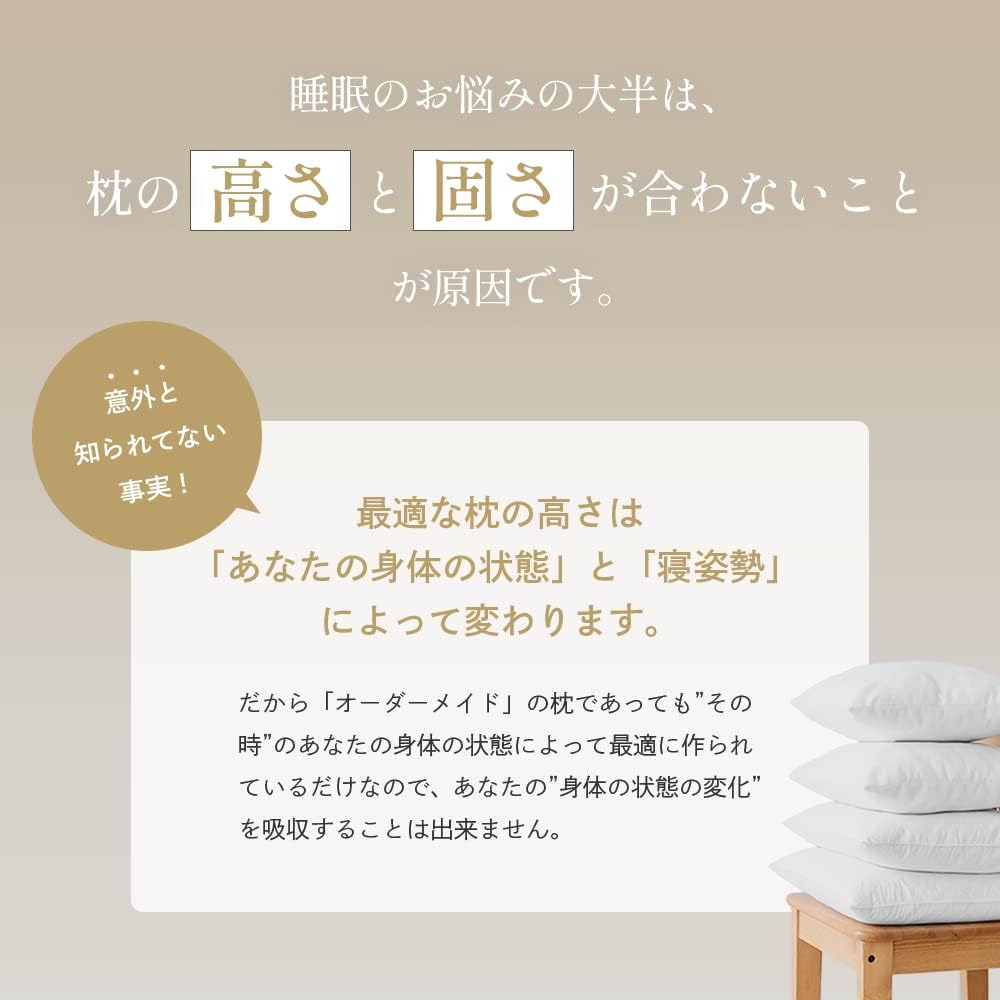 [Pillow refugee graduation rate exceeds 90% x Height and firmness can be freely adjusted] MyComfort Pillow Memory Foam [No neck pain x For preventing straight necks] High / Low Pillow Comfort Chip Pillow Original