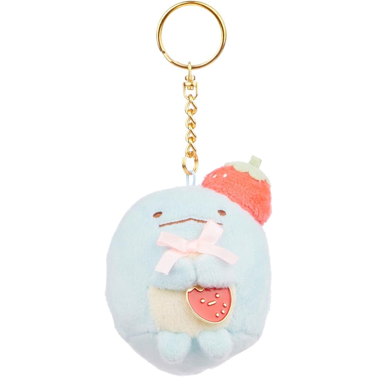 Sumikkogurashi Lizard San-X Original Strawberry Series Keychain, Blue, Miniature